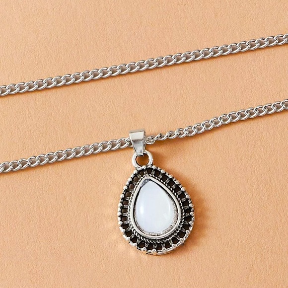 🔴𝟭𝟬/$𝟮𝟱🔴NEW 2 Layered Opal Simple Necklace - Picture 5 of 12